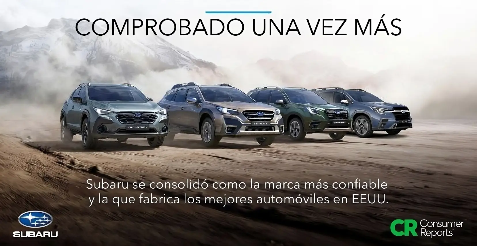 modelos Subaru en desierto